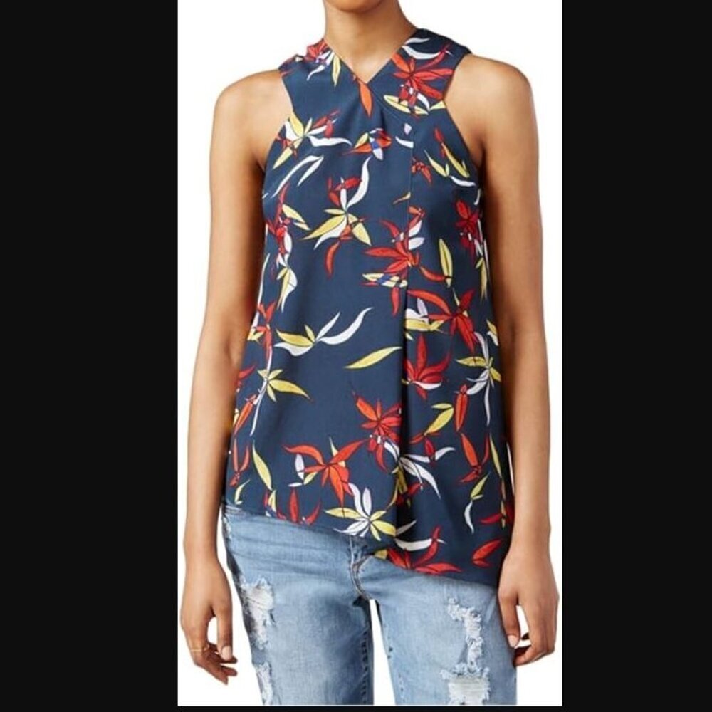 Rachel Roy Womens Asymmetrical-Hem Knit Blouse - Size Small - Picture 2 of 3